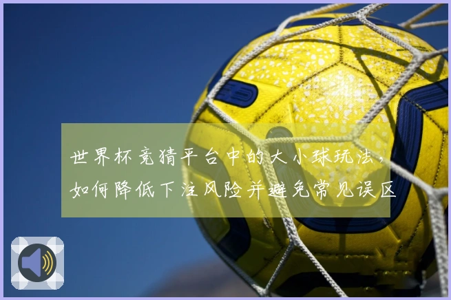 世界杯竞猜平台中的大小球玩法，如何降低下注风险并避免常见误区？